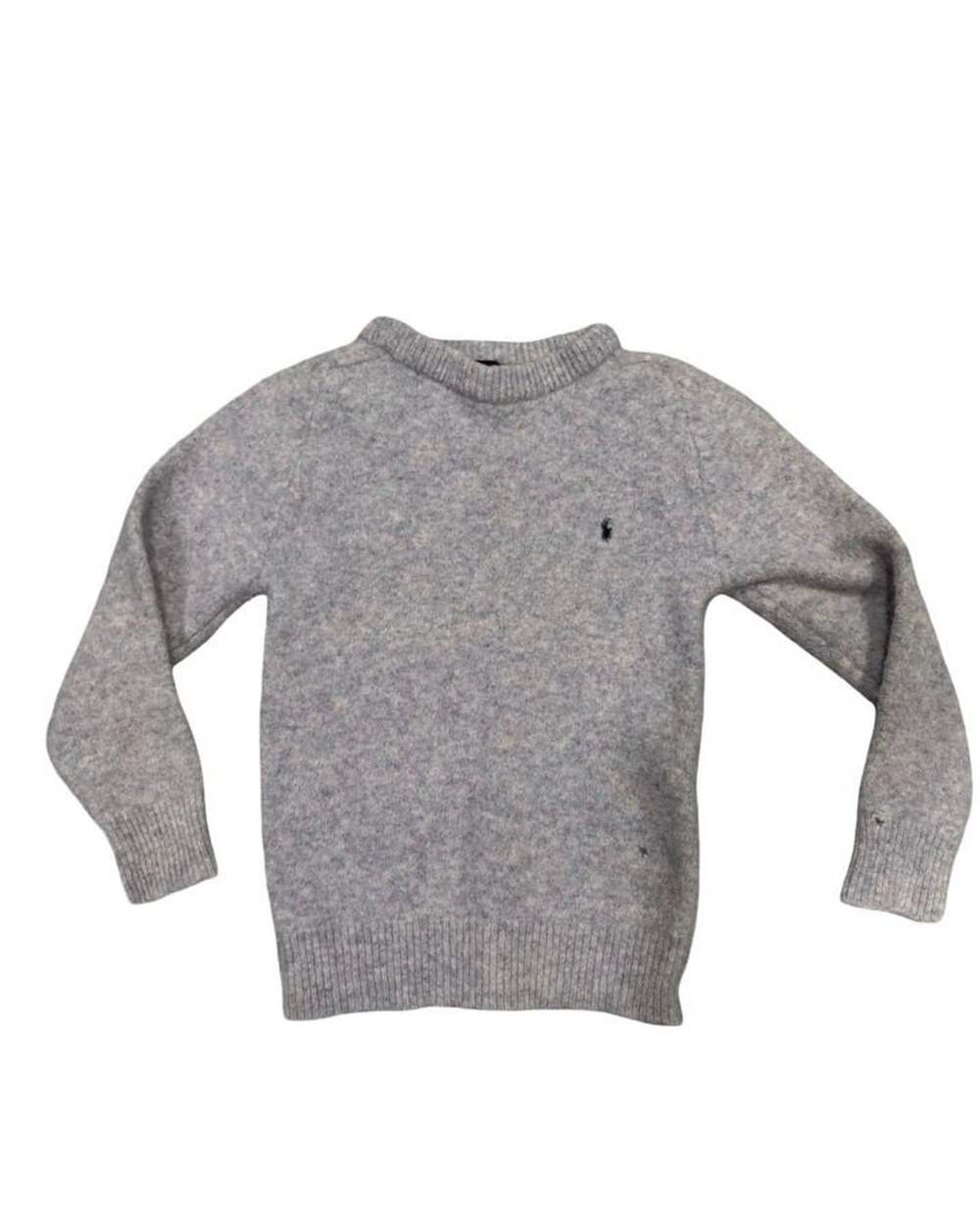 Polo Ralph Lauren 100% Pure Wool Gray Crewneck Sweater Size Large